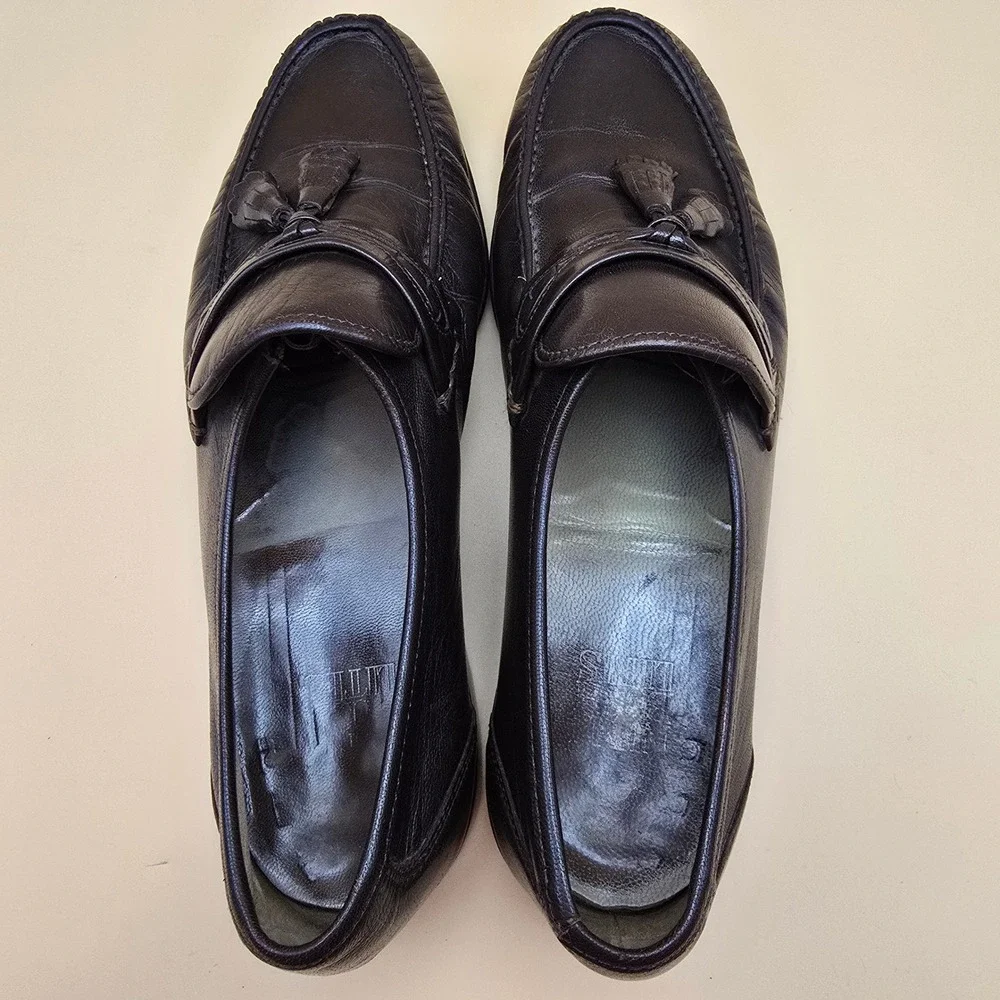 Nunn Bush Lites F21662 Mens Brown Leather Tassel Loafers Slip On Shoes 9.5 M‎